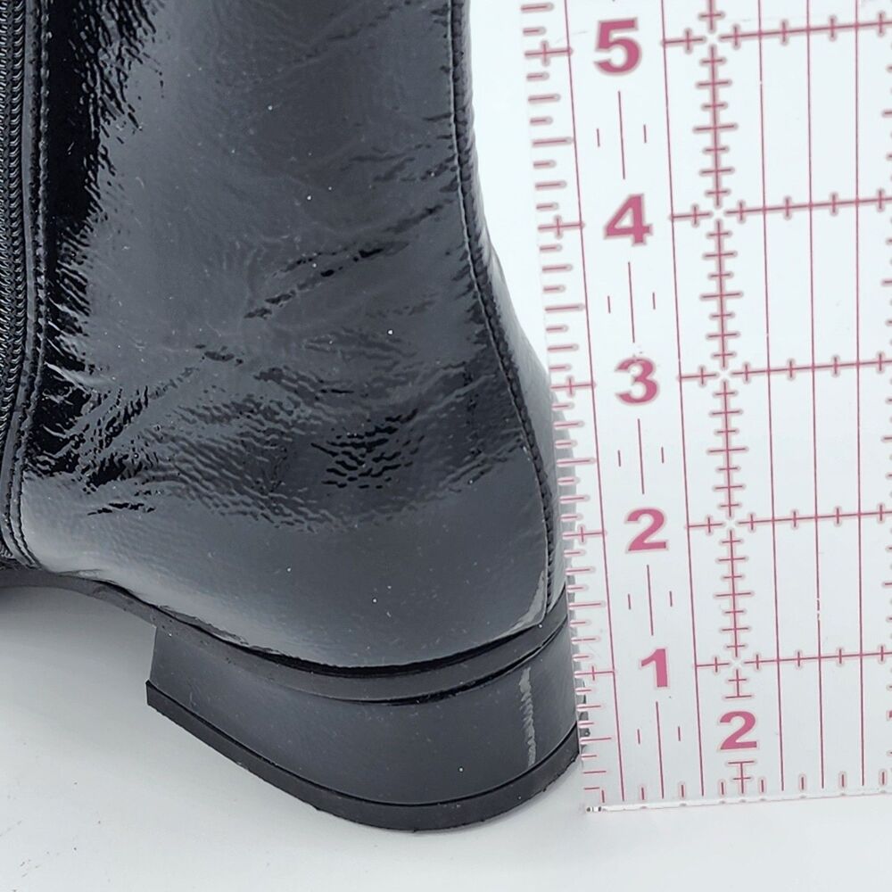 Aquatalia Lupita Sleek Patent Leather Buckle Ankle Boot Booties Black Size 6 - Picture 11 of 11